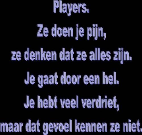 Dat denk ik dus over players.