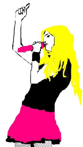 Avril Lavigne in Paint! XD omg, ik vind dat ze hier vreselijk op gepainte madonna lijkt �