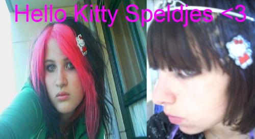 Nouk & Chantou 'hartje' hello kitty speldjes!