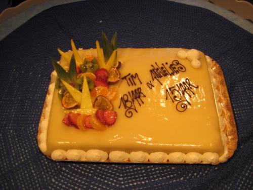 onze verjaardag taart