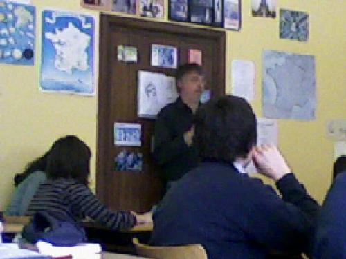 Mr. Devincke en een stuk van Simon's kop xD