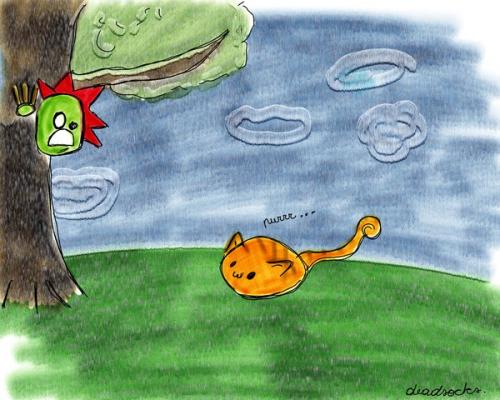 Billy The Dino: Kitty goes purrrrr