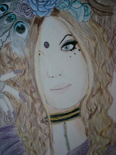 Jasmine You, bassist van Versailles die op 9 augustus 2009 overleed Dx  nou ben ik een perfectionist, dus erg kritisch op mijn tekeningen, maar deze vind ik vet goed gelukt n_n