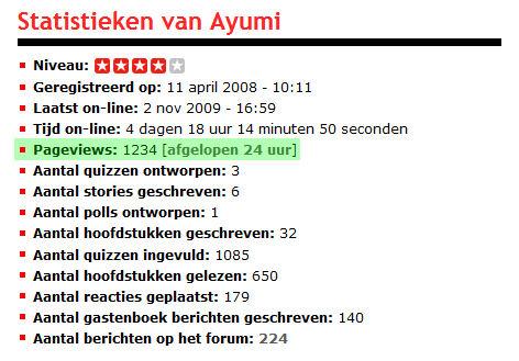 Whihihi 1234 vieuws xD (melige bui)