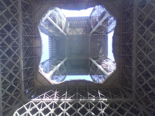 Je voelt je �cht een smurf in parijs! -onder de eifeltoren-