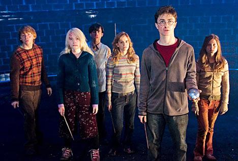 Ron, Loena, Marcel, Hermelien, Harry en Ginny!