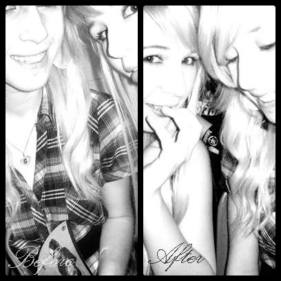 Before and after the meet and greet <3