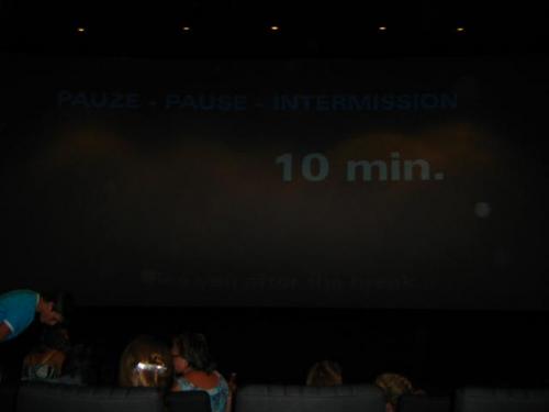 De pauze van 10 minuten. Geen idee waarom ik dit getrokken heb. Mss als bewijs dat ik er was?
