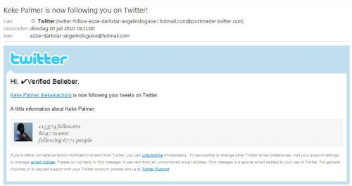 Keke Palmer volgt me ^^