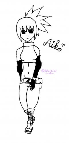 _ Aiko _ uit mijn story. Ik ben te lui om te kleuren... :'D