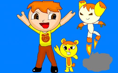 Sufy as robotboy Sufy as htf and sufy as a drawing by Prissy XD