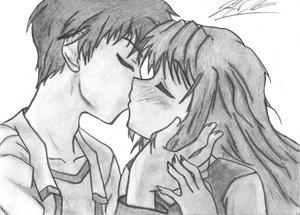 Anime kiss...!