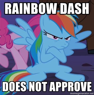 Rainbow dash does not approve