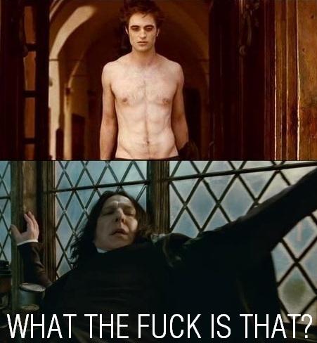 Snape's face = priceless