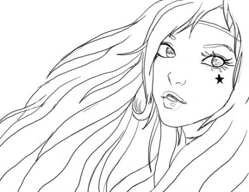 LineArt /Schets Kazumi Hatake :3