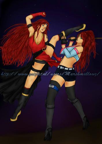 Kazumi vs. Yui - Colored