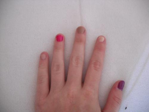 Had net mijn nagelsgelakt met nieuwe nagellak :P