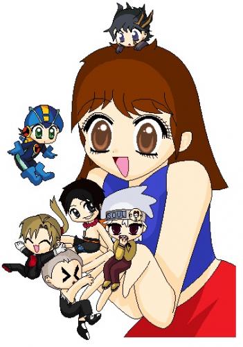 Mijn favoriete boyz uit verschillende anime's! Yusei, Ace, Hidan,Alphonse, Soul Eater en Megaman/ Hub Hikari!
