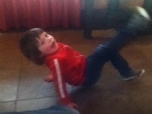 He aims to be a breakdancer, not kidding. (: