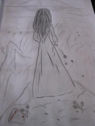 het meisje ziet het niet meer zitten en kan het leven niet meer aan ze laat een brief achter waar ze zelfmoord doet