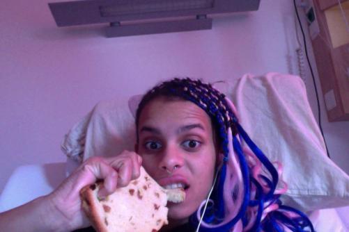 omdat de krenten broodjes in het ziekenhuis vet lekker waren