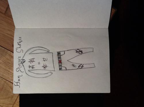 En hier zijn de kleren voor Han Shinzo. De karakters op zijn shirt betekenen "youth = happiness" :3