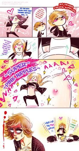 Uruha's pink nipples