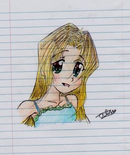 manga shy girl blond