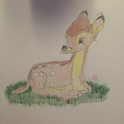 Bambi getekend :D